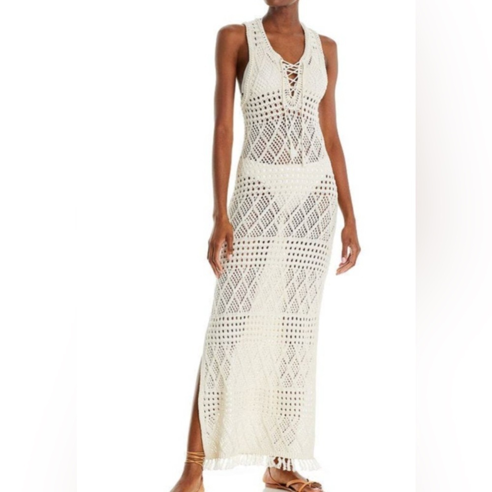MOTHER skinny dip beach dream crochet maxi dress